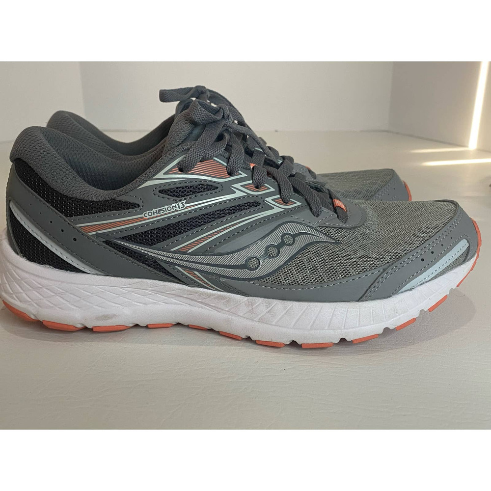 SAUCONY Womens Cohesion 13 Gray Running Shoes Size 9.5